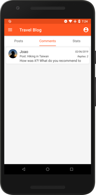 Moderate Blogger comments on Android